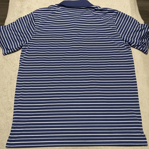 Masters Performance Polo Mens XL Blue Striped Augusta Golf Preppy - Picture 4 of 6